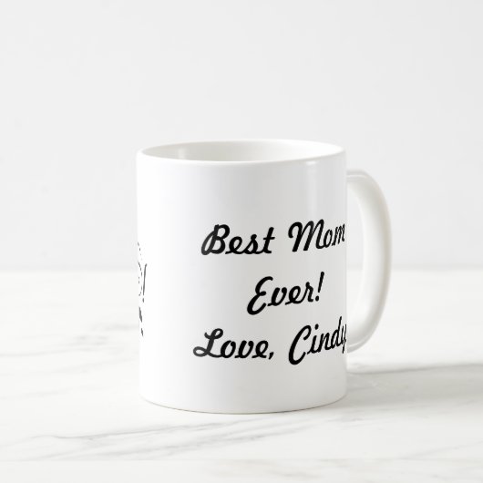 Gepersonaliseerde Mok van de Tea Beste Mam ooit (Voorkant rechts)
