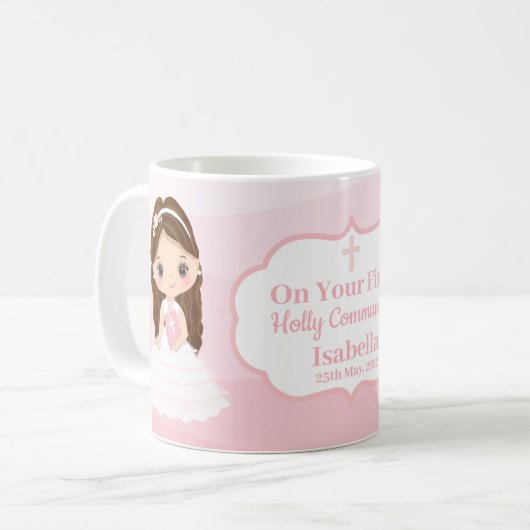 Gepersonaliseerde Mok van het meisje van de Eerste (Voorkant links)