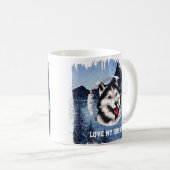 Gepersonaliseerde Mok van Siberian Husky Coffee (Voorkant rechts)