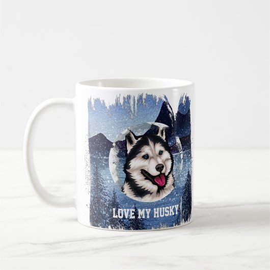 Gepersonaliseerde Mok van Siberian Husky Coffee (Links)