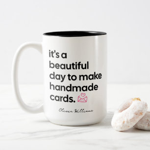 Gepersonaliseerde mok voor Crafty Handmade Kaart M