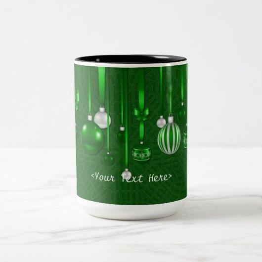 Gepersonaliseerde Mok voor groene kerstversieringe (Center)