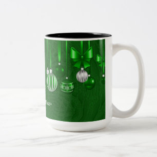 Gepersonaliseerde Mok voor groene kerstversieringe