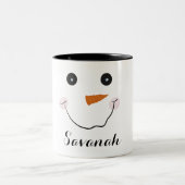 Gepersonaliseerde Mok voor Kerstmis Happy Snowman (Center)
