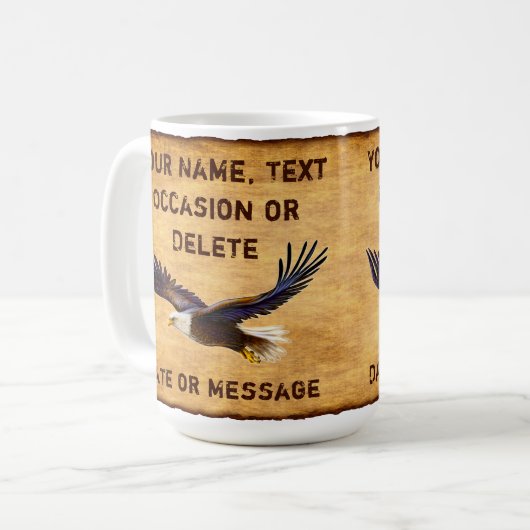 Gepersonaliseerde mokken voor vader, man. Adelaars (Voorkant links)