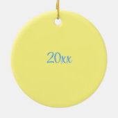 Gepersonaliseerde moleculen deeltjes Vredesatoom Keramisch Ornament (Achterkant)