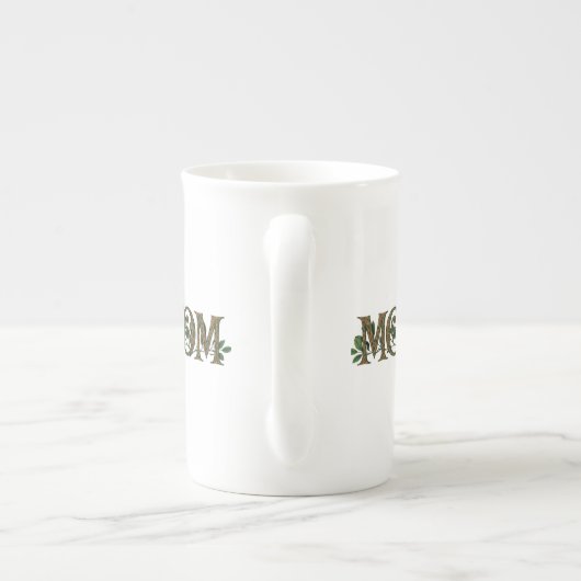 Gepersonaliseerde "Mom" Bone China Mok Design (Achterkant)