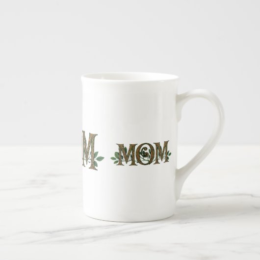 Gepersonaliseerde "Mom" Bone China Mok Design (Rechts)