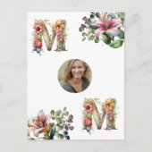 Gepersonaliseerde MOM Moederdag bloem Foto Briefkaart (Voorkant)