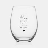 Gepersonaliseerde Mom & Nana EST `Gift Wijnglas Zonder Voet (Voorkant)