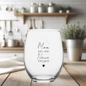 Gepersonaliseerde Mom & Nana EST `Gift Wijnglas Zonder Voet