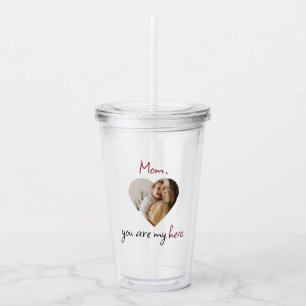 Gepersonaliseerde 'Mom You Are My Hero' Acryl Tumb Drinkbeker