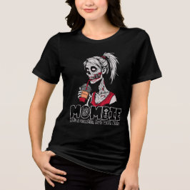 Gepersonaliseerde Mombie, als een zombie, maar met Tri-Blend Shirt