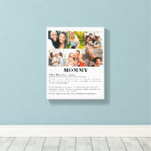 Gepersonaliseerde Mommy Definition 6 Fotocollage Canvas Afdruk (Insitu (Houten vloer))