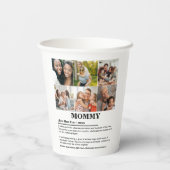 Gepersonaliseerde Mommy Definition 6 Fotocollage Papieren Bekers (Achterkant)
