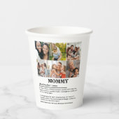 Gepersonaliseerde Mommy Definition 6 Fotocollage Papieren Bekers (Voorkant)