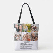 Gepersonaliseerde Mommy Definition 6 Fotocollage Tote Bag (Achterkant)