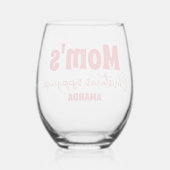 Gepersonaliseerde Mom's Christmas Sippy Cup Wijnglas Zonder Voet (Achterkant)
