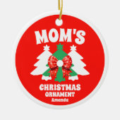 Gepersonaliseerde Mom's Christmas Tree Ornament (Voorkant)