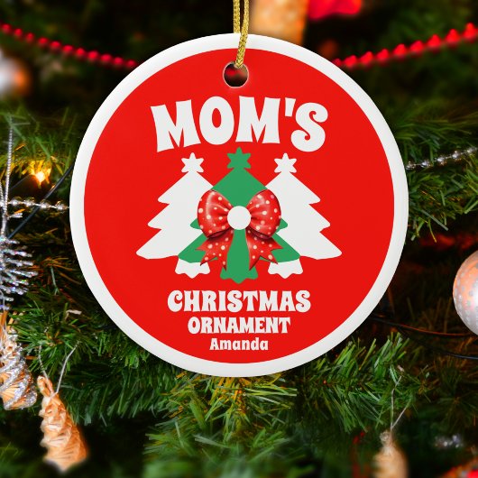 Gepersonaliseerde Mom's Christmas Tree Ornament
