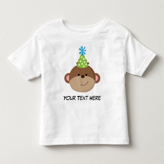 Gepersonaliseerde Monkey Birthday T-Shirt voor jon (Voorkant)