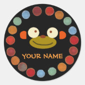 Gepersonaliseerde Monkey Face Sticker (Voorkant)