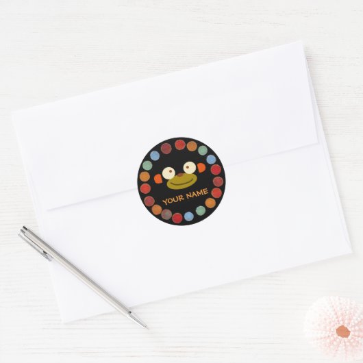 Gepersonaliseerde Monkey Face Sticker (Envelop)