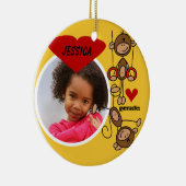 Gepersonaliseerde monkey Gymnastics Photo Ornament (Rechts)