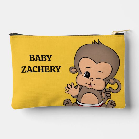 Gepersonaliseerde Monkey Yellow Etui (Achterkant)