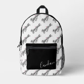 Gepersonaliseerde Monochrome "Bonjour" Rugzak (Voorkant)