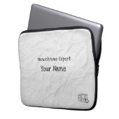 Gepersonaliseerde Monochrome Expert Elektronicatas Laptop Sleeve (Voorkant Links)