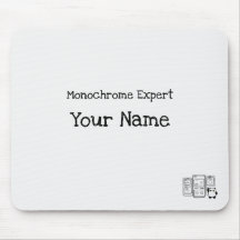 Gepersonaliseerde Monochrome Expert Mousepad