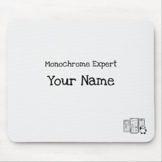 Gepersonaliseerde Monochrome Expert Mousepad Muismat