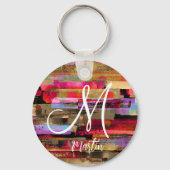 Gepersonaliseerde monografieerde Abstracte Acryl S Sleutelhanger (Voorkant)