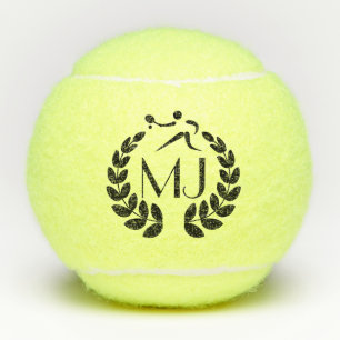 Gepersonaliseerde Monogram Aangepaste Gele Tennisb Tennisballen