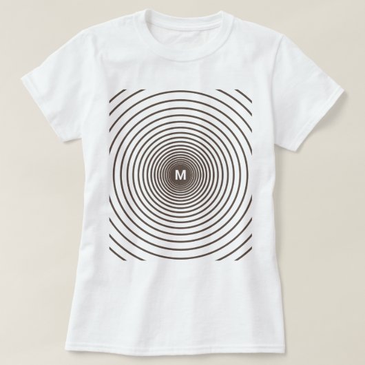 Gepersonaliseerde Monogram Aangepaste Uw Letter T- T-shirt (Design voorkant)