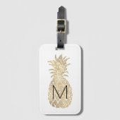 gepersonaliseerde monogram anananas bagagelabel (Voorkant (verticaal))