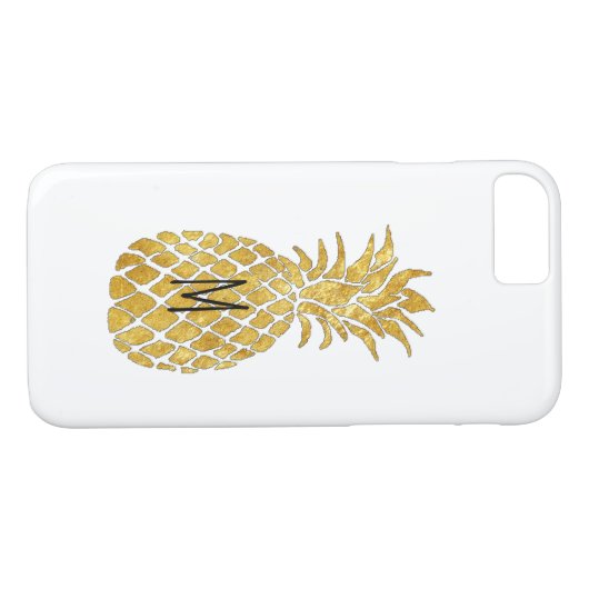 gepersonaliseerde monogram anananas Case-Mate iPhone case (Achterkant (Horizontaal))