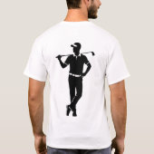 gepersonaliseerde monogram beginletter golfbal mar t-shirt (Achterkant)