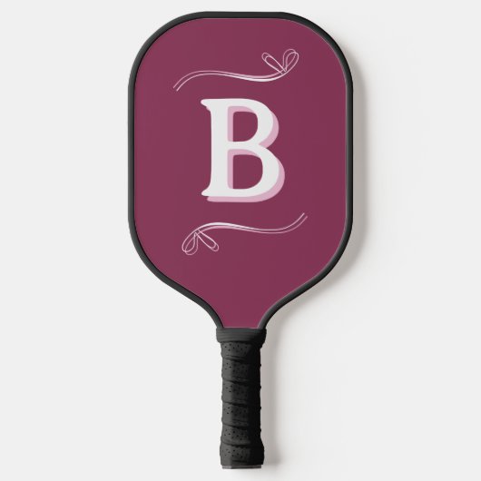 Gepersonaliseerde Monogram Berry Pickleball Paddle (Voorkant)
