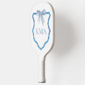 Gepersonaliseerde monogram blauwe kam preppy vrouw pickleball paddle (Links)