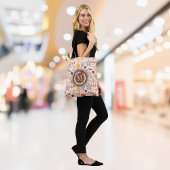 Gepersonaliseerde Monogram Bloemen Canvas tas- Aan Tote Bag