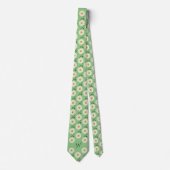 Gepersonaliseerde Monogram Bloemen Daisy Patroon Stropdas (Voorkant)