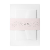 Gepersonaliseerde Monogram Blush Roze Grijs Bruilo Uitnodigingen Wikkel (Voorkant Voorbeeld)