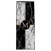Gepersonaliseerde Monogram Brief Wijn Gift Bag Mar Cadeautas (Voorkant)