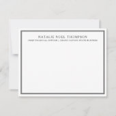 Gepersonaliseerde Monogram Briefpapier Custom Dank Notitiekaartje (Voorkant)