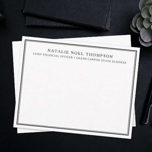 Gepersonaliseerde Monogram Briefpapier Custom Dank Notitiekaartje