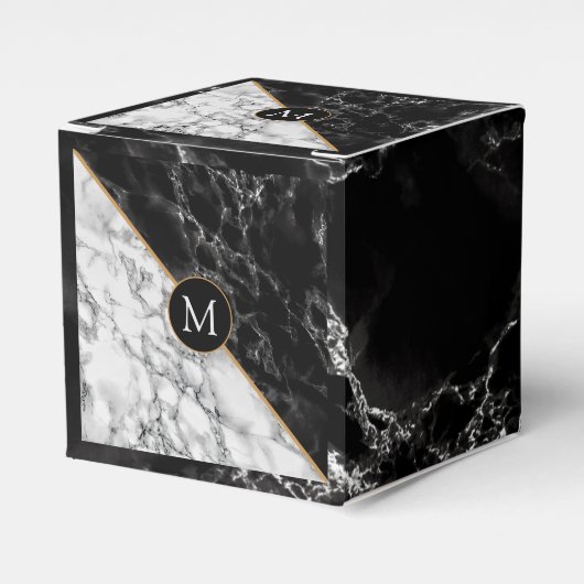 Gepersonaliseerde Monogram Cadeaudoos met uw brief Bedankdoosjes (Voorkant Zijde)