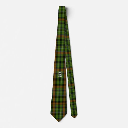 Gepersonaliseerde Monogram Clan Cockburn Tartan Stropdas (Voorkant)