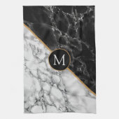 Gepersonaliseerde Monogram Custom Letter Keuken Ha Theedoek (Verticaal)
